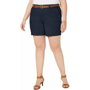 Style & Co. Womens Plus Mid Rise Chino Bermuda Sho